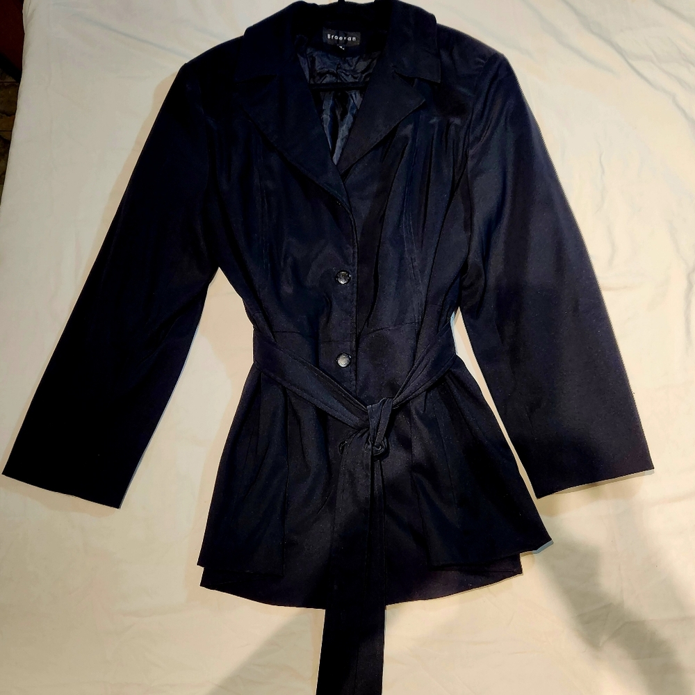⭐️Braetan Sleek Black Mid Length Trench Coat for Women XXL⭐️ - Picture 5 of 12